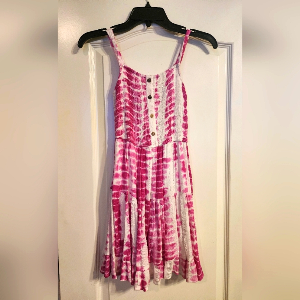 JAPANA KIDS Pink and White Tie Dye Pink and White Romper